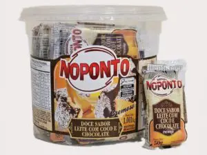 Doce de Leite com Coco e Chocolate Cremoso – No Ponto – 50 g– Pote com 20 un